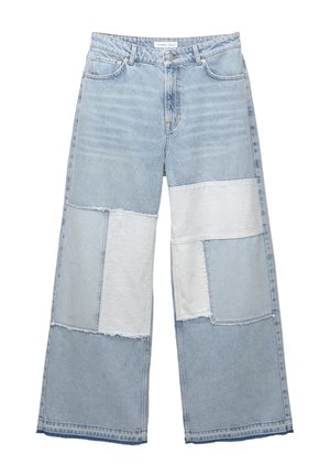 PATCHWORK - Löst sittande jeans - light blue denim