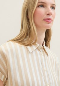 TOM TAILOR Košilová halenka  - beige offwhite stripe