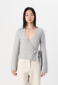 Gina Tricot - WRAP CARDIGAN - Gilet - grey Image miniature 1