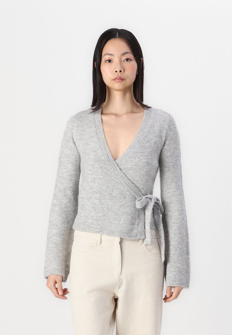 Gina Tricot - WRAP CARDIGAN - Gilet - grey, Agrandir