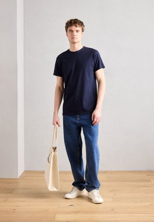 EXCLUSIVE 2 PACK - Basic T-shirt - navy/off white