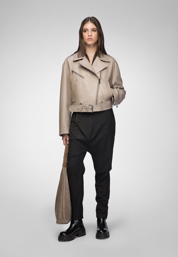 ANYA - Lederjacke - beige