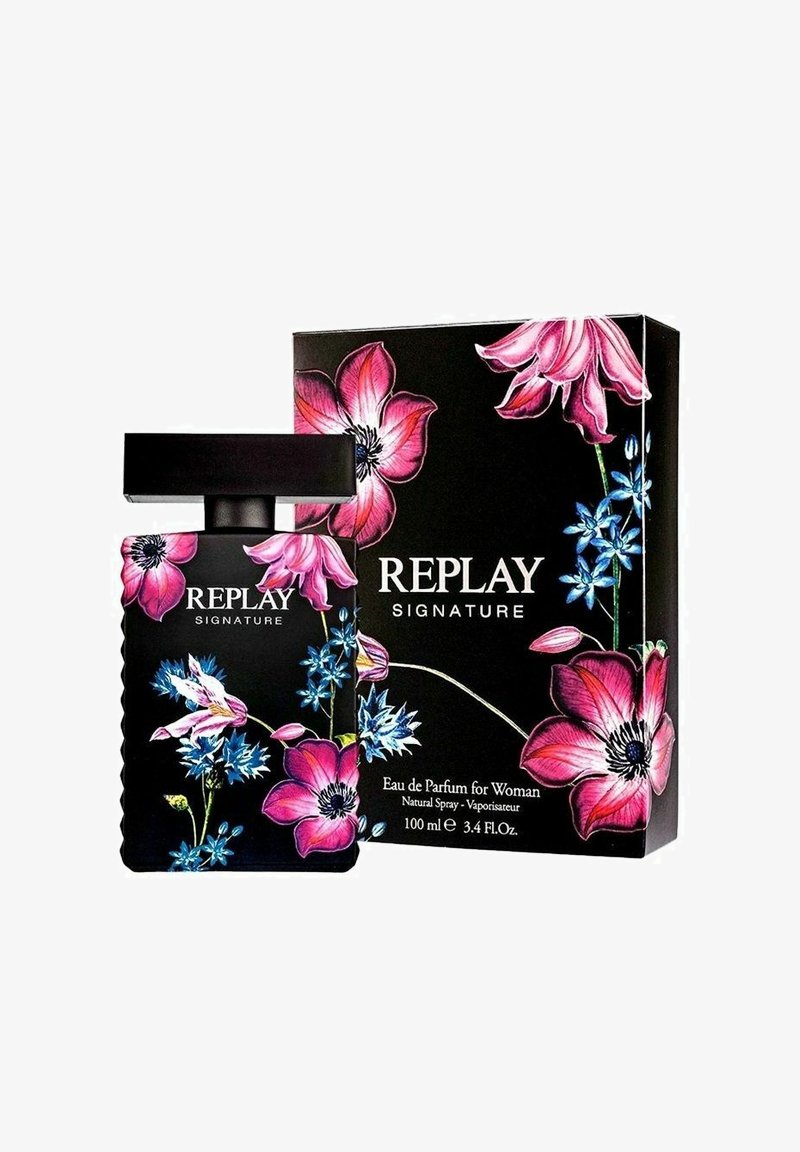 Replay Fragrances - GIFTSET REPLAY SIGNATURE WOMAN EDP 100ML + POCHETTE - Eau de parfum - black, Förstora