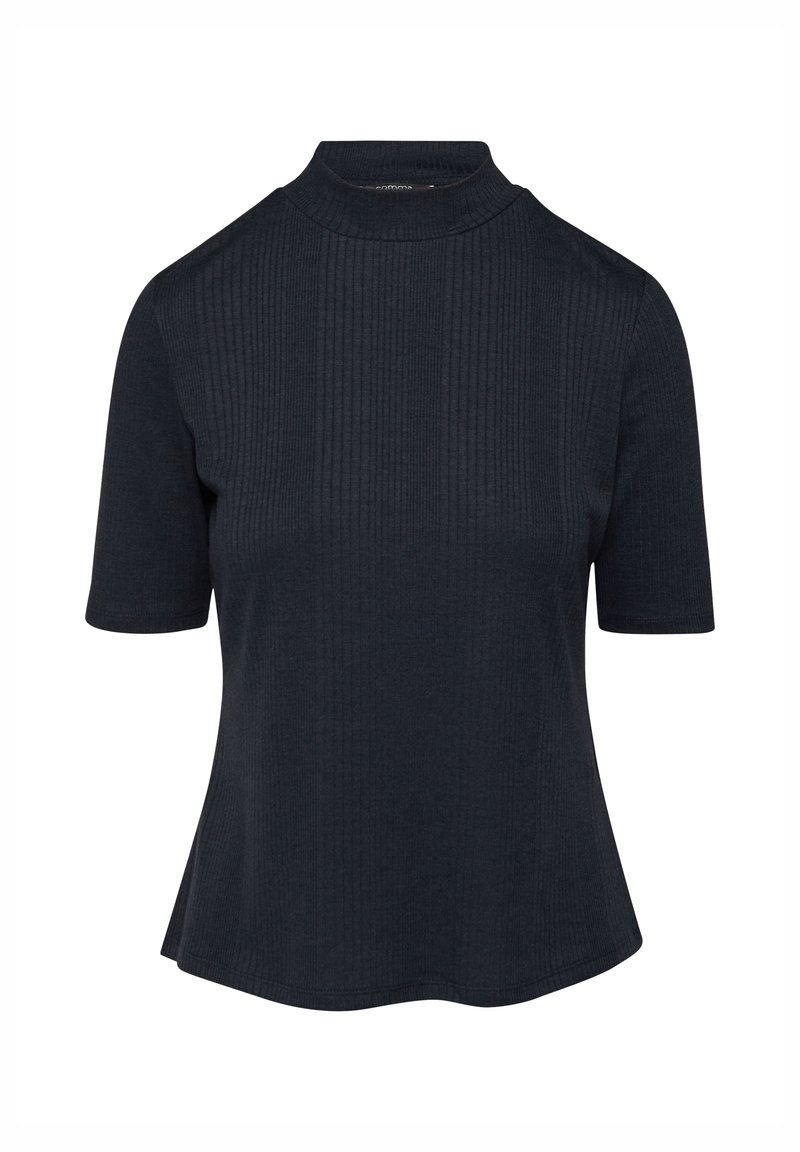 comma T-shirt basic donkerblauw