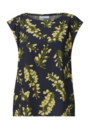 Street One Studio, DROP-SHOULDER BLOUSE SHIRT WITH ROUND NECK - Bluse - maritime blue