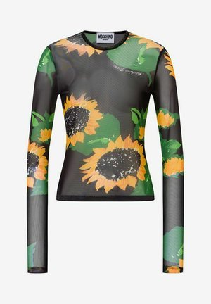 MOSCHINO JEANS, PRINTED MESH T-SHIRT - Blusa - black