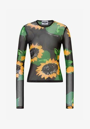 MOSCHINO JEANS, PRINTED MESH T-SHIRT - Blusa - black