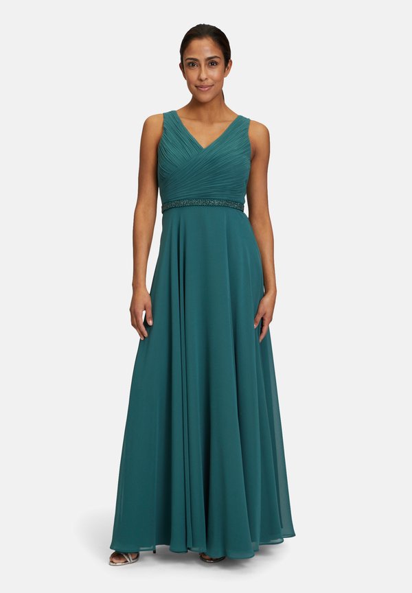 ABEND MIT PLISSEE - Ballkleid - dark emerald