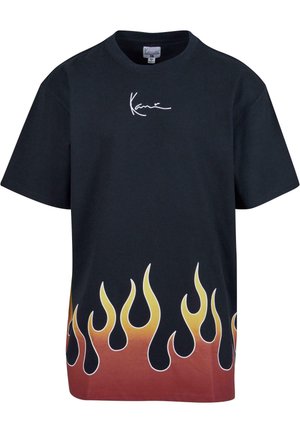 SMALL SIGNATURE FLAME  - T-shirt med print - black