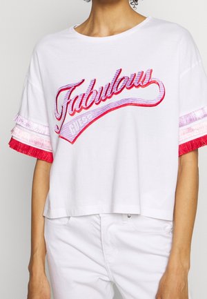 T-shirt med print - white