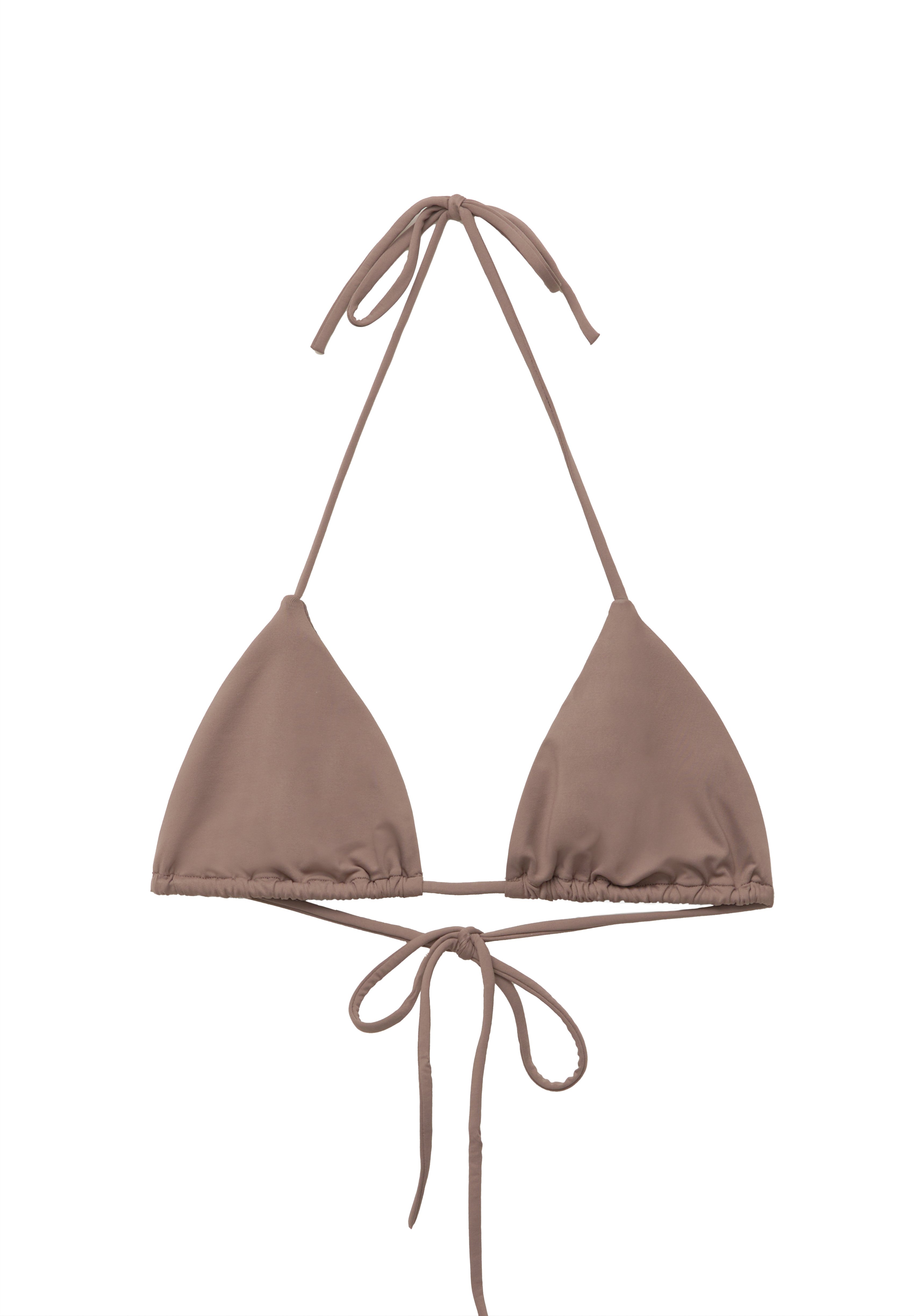 Brown bikini top