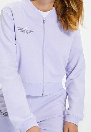 Sweater met rits - purple