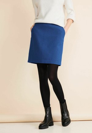 BOUCLÉ MINI - A-line skirt - blau