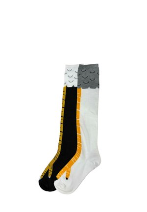 2 Pack Chicken legs - Kniestrümpfe - white black short