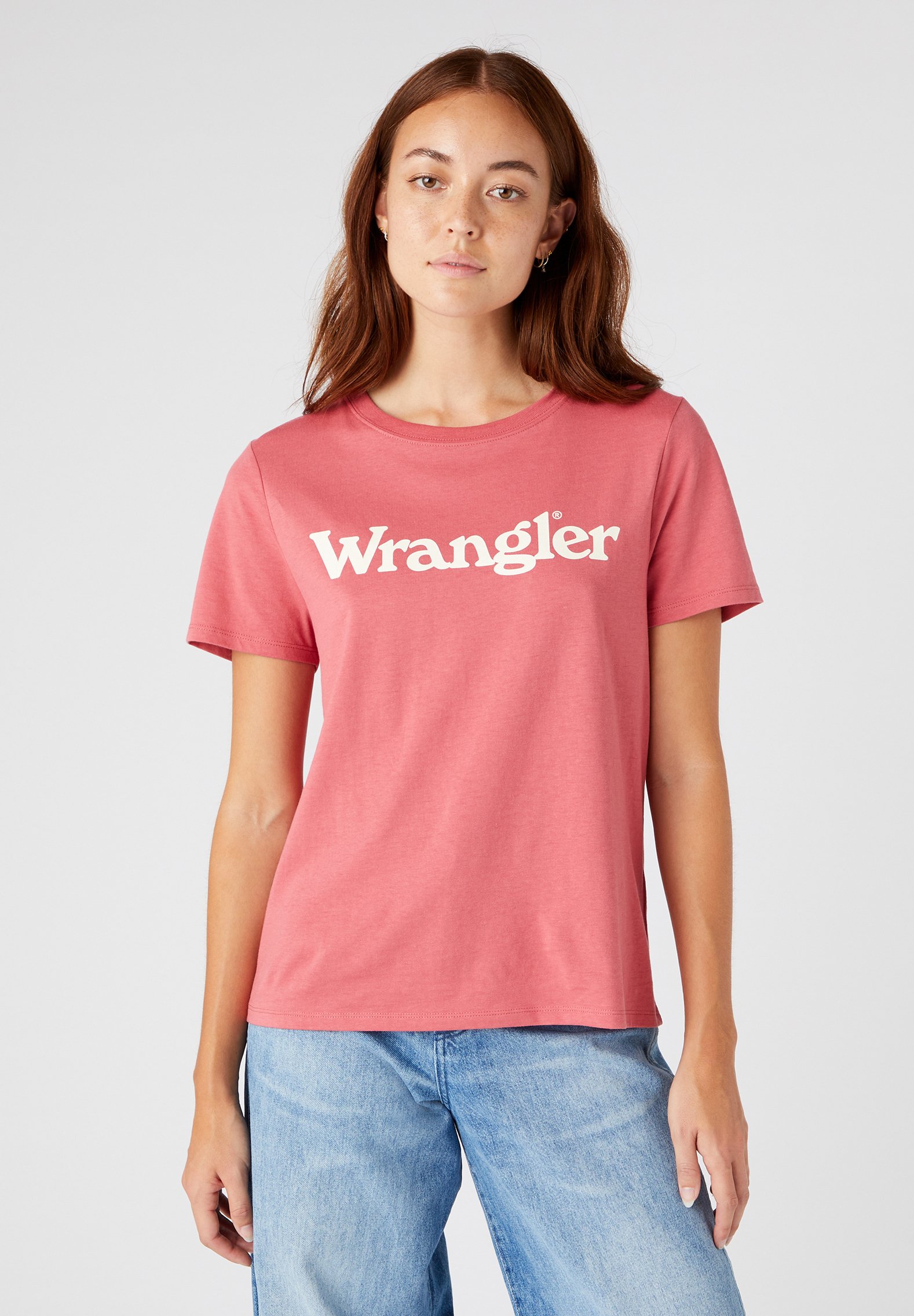 Wrangler SLIM - Print T-shirt - holly 