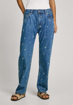 BOYFRIEND LW BLOSSOM - Straight leg jeans - oz blue rigid denim