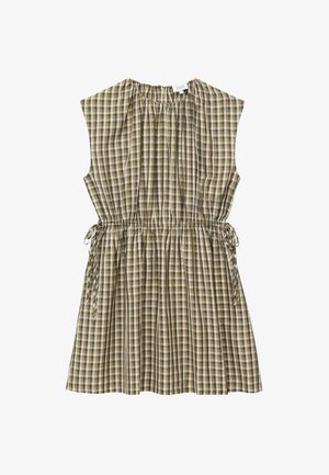 & OTHER STORIES, & OTHER STORIES DRAWSTRING WAIST SLEEVELESS DRESS - Robe de jour - khaki green checked