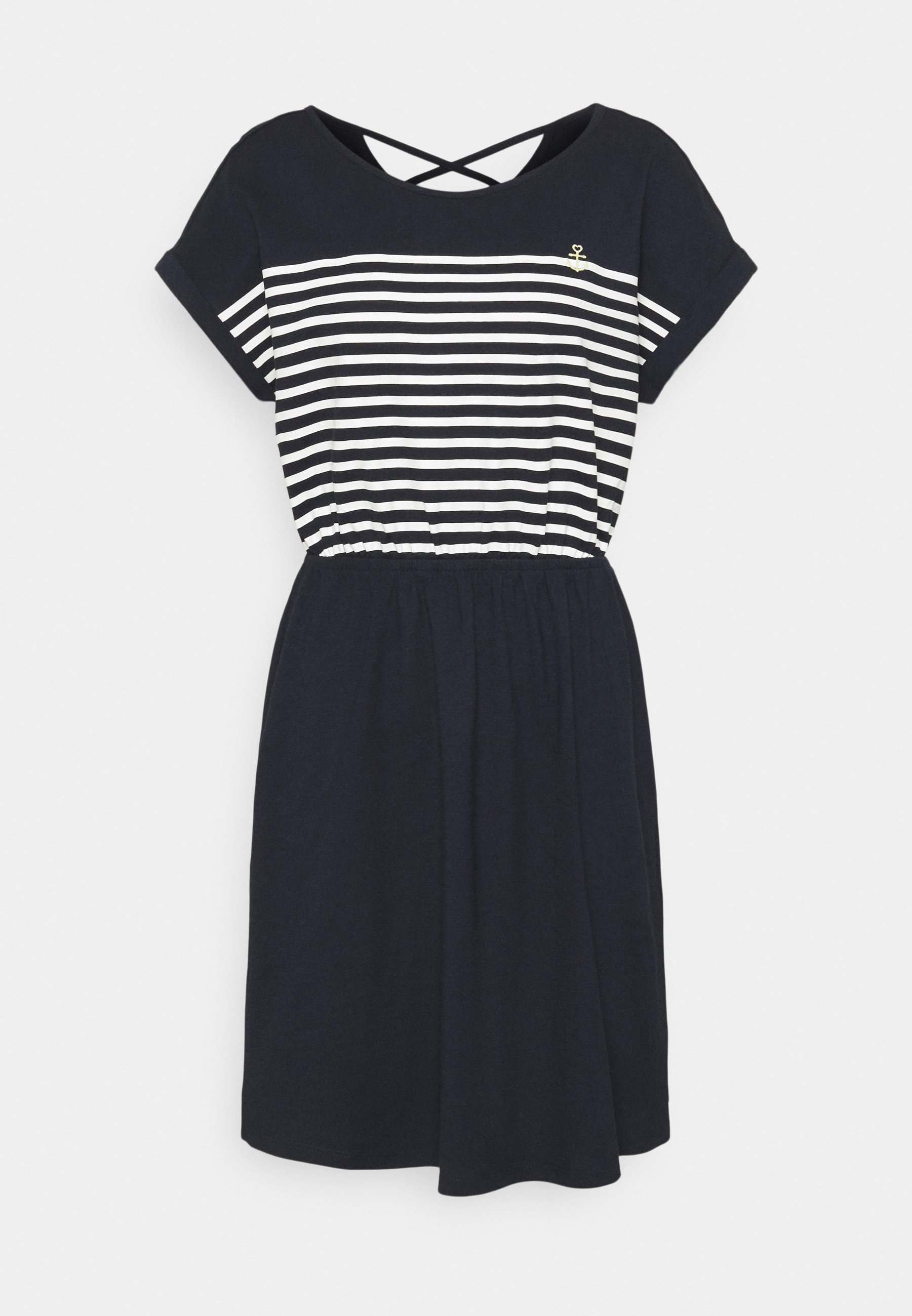 Tom Tailor Denim Mini Dress Jerseykleid Sky Captain Blue Dunkelblau Zalando De 