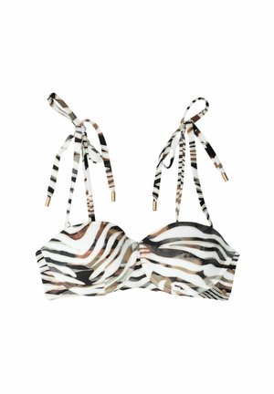 PRINT CUPPED - Haut de bikini - zebra