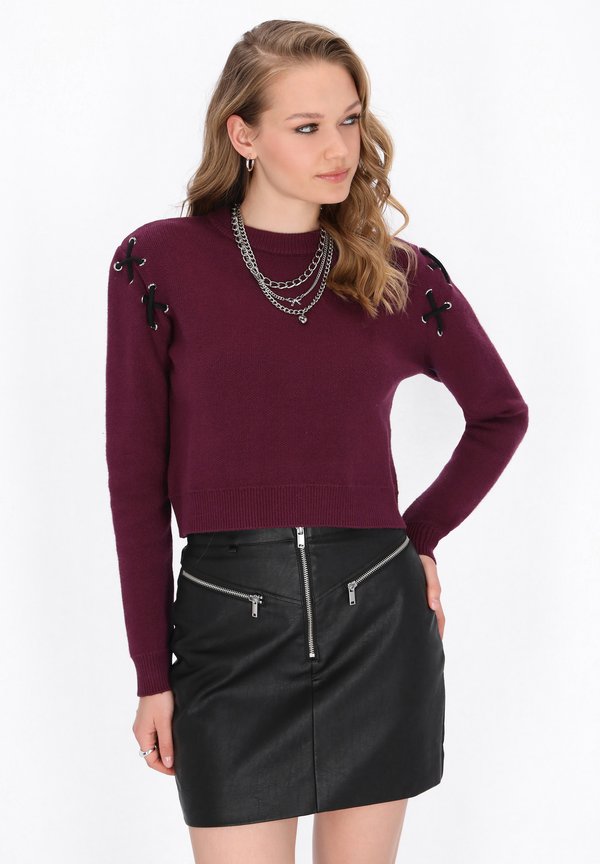 Strickpullover - burgundy