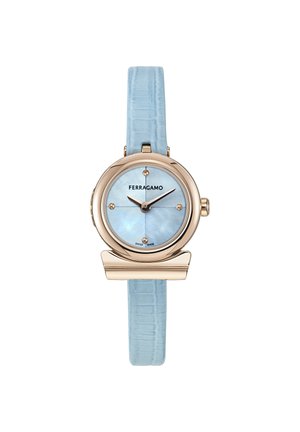 FERRAGAMO Watch - rosegold coloured and blue