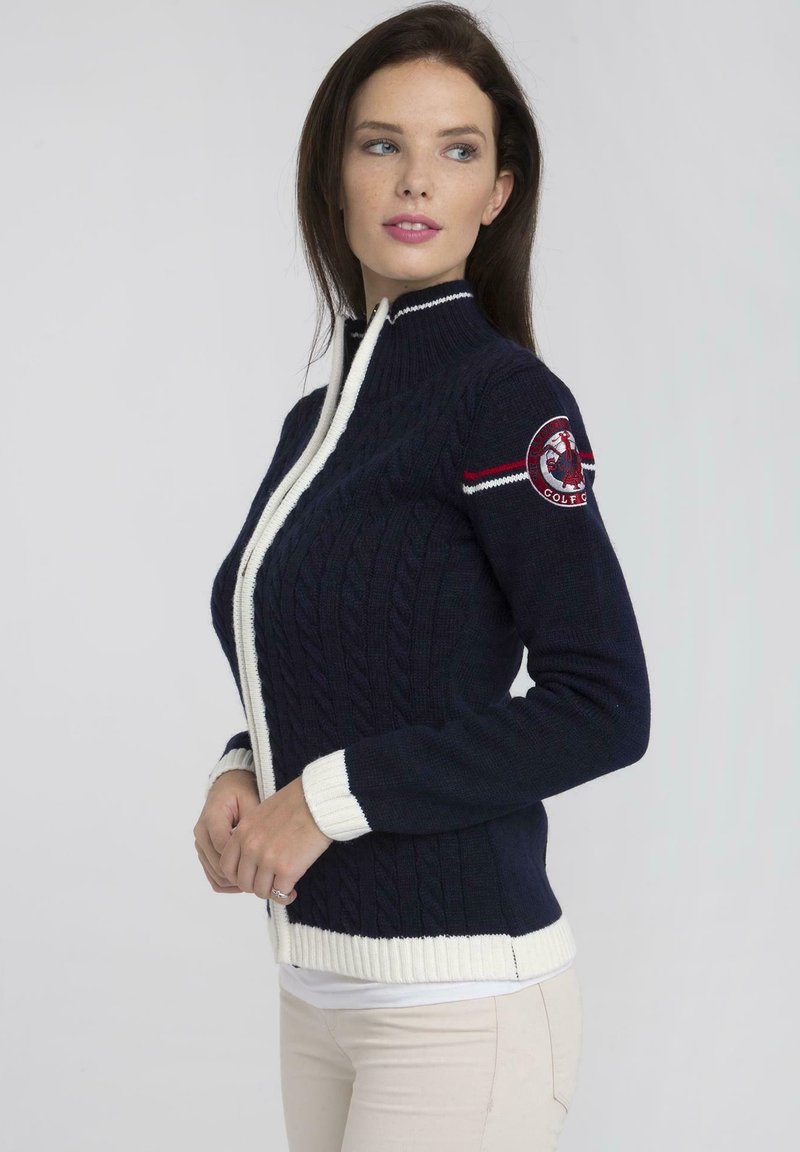 Damen Strickjacken | Sir Raymond Tailor Strickjacke navy-ecru/blau - OX43151 Damen Strickjacken | Sir Raymond Tailor Strickjacke navy-ecru/blau - OX43151