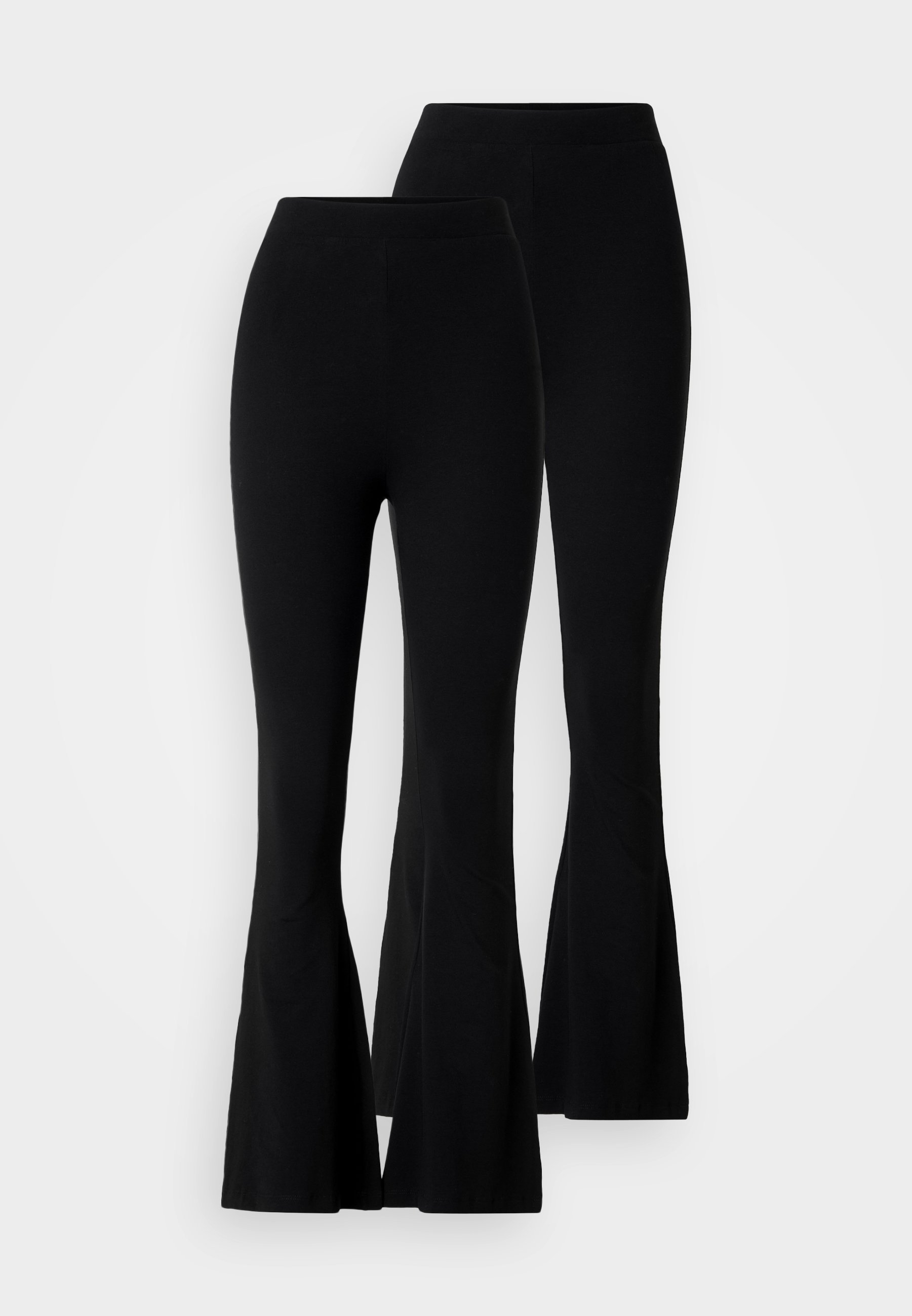 Pantaloni Donna Futuro Fashion Neri Elasticizzati Con Tasche - Gambe Dritte Taglie Forti 2XL-6XL