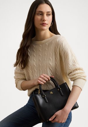 LEATHER SMALL MARCY SATCHEL - Handbag - black