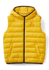 United Colors of Benetton PADDED WITH HOOD - Väst - yellow