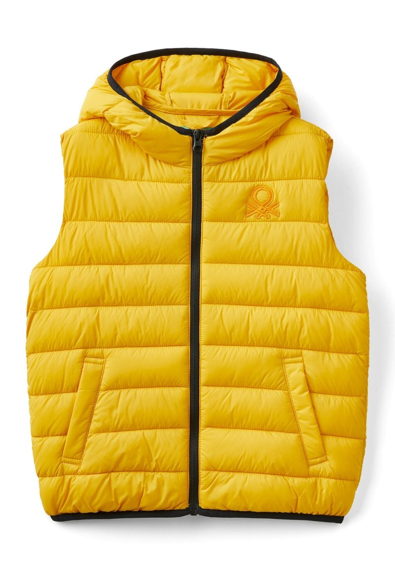 United Colors of Benetton PADDED WITH HOOD - Väst - yellow