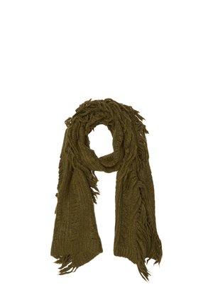 WITH FRINGES - Sciarpa - dark green