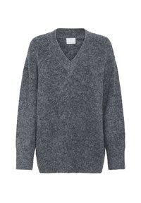 Kaffe TRUDY PULLOVER - Džemper - dark grey melange