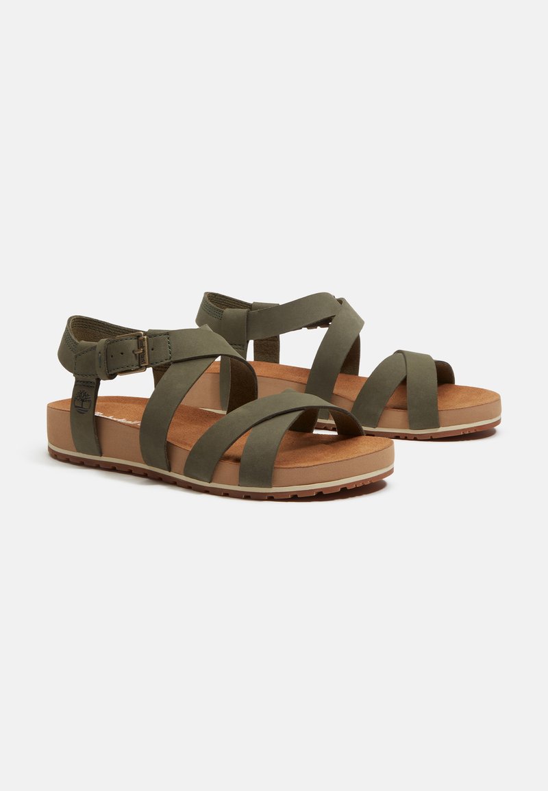 Timberland BACKSTRAP - Páskové sandály - dark green