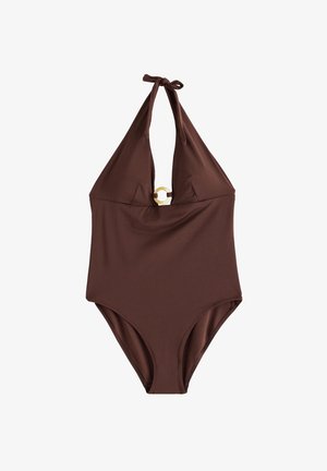 Lindex, SWIMSUIT SHINY - Maillot de bain - dk brown