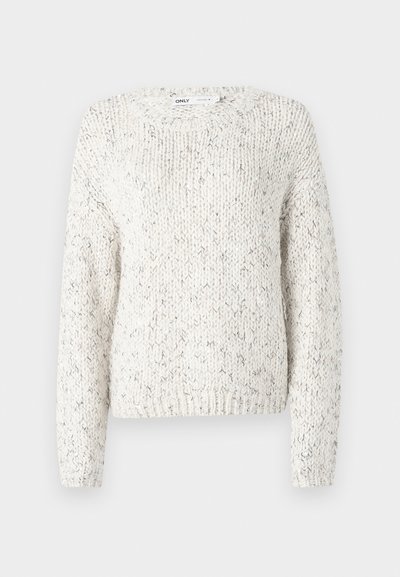 ONLWINTER SEQUINS O NECK - Pullover - egret/multi-coloured