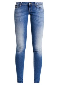ONLY ONLCORAL LOW  - Vaqueros pitillo - dark blue denim