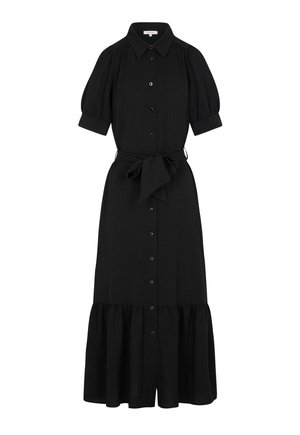 Morgan, MORGAN MORGAN KNITTED DRESS WITH PUFF SLEEVES - Maxikjoler - noir