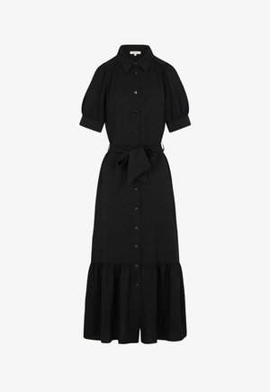 Morgan, MORGAN MORGAN KNITTED DRESS WITH PUFF SLEEVES - Robe longue - noir