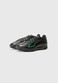 Puma ULTRA 6 PLAY - Turf football boots - black/fizzy light/green terrain