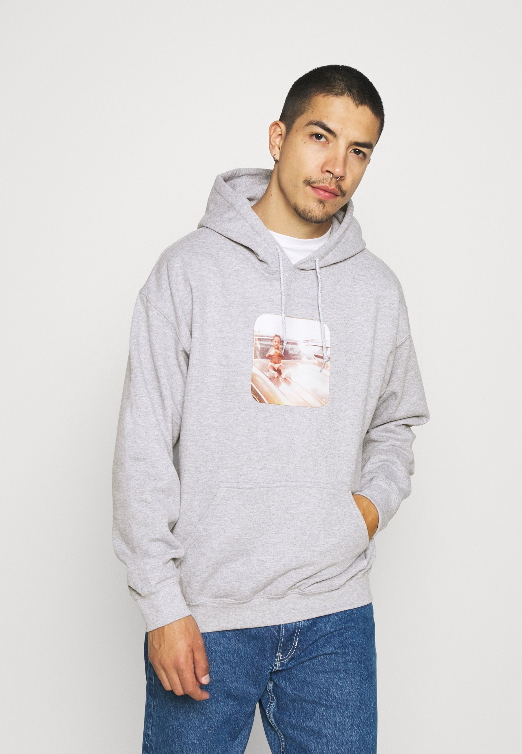 Mennace BIGGIE BABY PIC HOODIE - Felpa - grey/grigio - Zalando.it