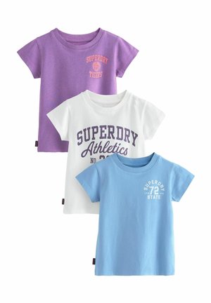 REGULAR FIT - ATHLETIC 3 PACK - T-Shirt print - purple white