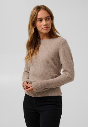 Kaffe, KAFFE - Striktrøje - beige melange