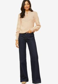 Love & Roses PETITE FIT - COSY POINTELLE STITCH KEYHOLE - Pullover - blush pink