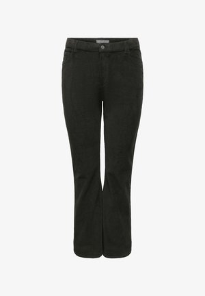 ONLY Carmakoma, TROUSERS CARMARY-GLOBAL FLARED FIT TROUSERS - Stoffhose - black coffee