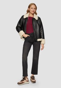s.Oliver MIT 3/4-ARM UND U-BOOT AUSSCHNITT - Longsleeve - rubinrot