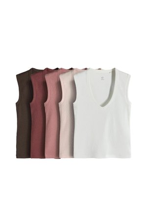 THE SET, 5 PACK  - Top - pink rust brown white