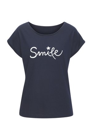 Print T-shirt - navy