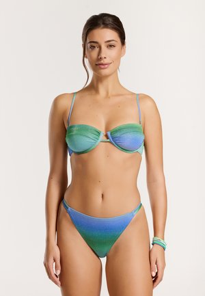 Bikini - green ombre glitter