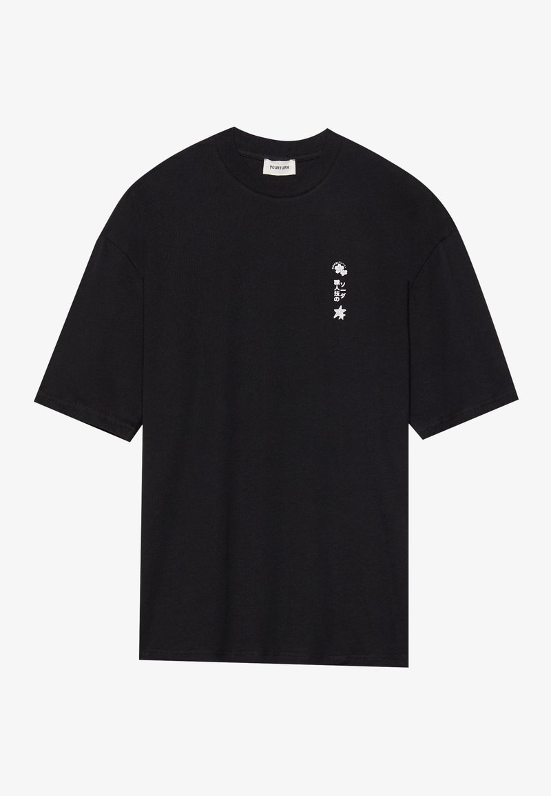 YOURTURN T-shirt print zwart