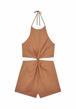 Reiss REGULAR FIT - BAY HALTERNECK CUT OUT PLAYSUIT - Jumpsuit - brown